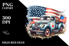 Watercolor Vintage Oilish Pickup Truck with Stars, 20 oz Product Image 2