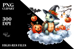 Turtle Dressed for Halloween, High-Res PNG Product Image 2
