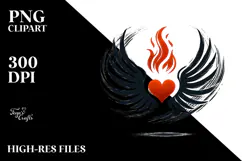 Simple Paintbrush Style Heart PNG Product Image 2