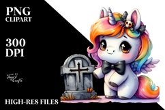 Cute Baby Unicorn Halloween Sublimation Clipart Product Image 1