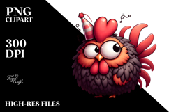 Whimsical Chicken with Comically Large Udder, Transparent Product Image 2