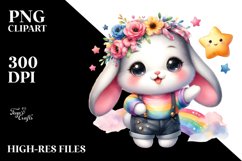 Dramatic Pose Rabbit PNG Product Image 2