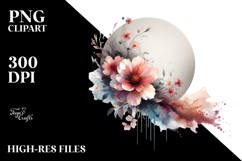 Splashes Modern Flower PNG Product Image 2