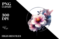 Splashes Modern Flower PNG Product Image 2
