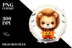 Cute Baby Lion Halloween PNG Product Image 2