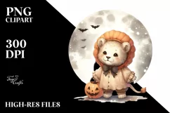 Cute Baby Lion Halloween PNG Product Image 3