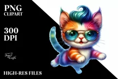 Cute Baby Cat Jumping PNG Product Image 3