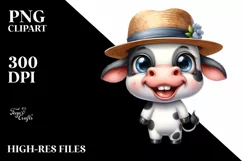 Baby Cow Big Eyes With Goofy Smile Product Image 3