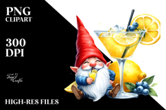 Whimsical Cocktail Gnome PNG Product Image 2