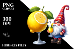 Whimsical Cocktail Gnome PNG Product Image 2