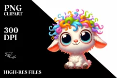Colorful Crazy Baby Lamb Cartoon Product Image 1