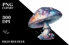 mushroom watercolor splash PNG Product Image 3