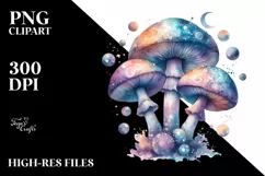 mushroom watercolor splash PNG Product Image 3