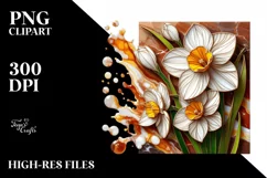Detailed Wooden Narcissus Clipart Product Image 1