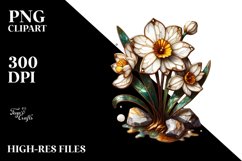 Detailed Wooden Stained Narcissus Splash Product Image 3