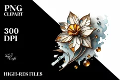 Detailed Wooden Stained Narcissus Splash Product Image 3