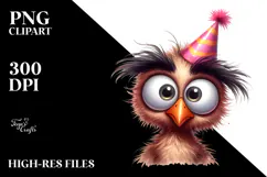 Quirky Bird with Sunglasses PNG Product Image 2