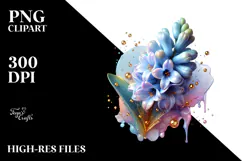 Glossy Hyacinth Abstract, High-Res PNG Product Image 2