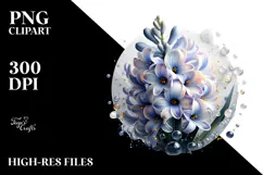 Glossy Hyacinth Abstract, High-Res PNG Product Image 2