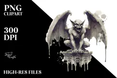 Vintage Simple Halloween Gargoyle, 20 oz Tumbler Product Image 2