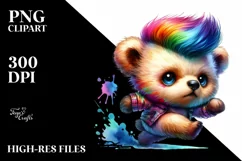 Cute Baby Bear Running PNG Product Image 3