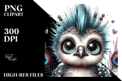 Cute Energetic Peacock PNG Product Image 2