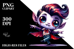 Dancing Vampire with Cool Haircut PNG Product Image 2