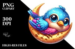 Enthusiastic Wren Napping on Moon Product Image 3
