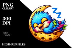 Enthusiastic Wren Napping on Moon Product Image 3