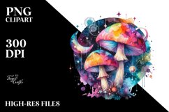 Colorful Magical Celestial Astral Mushroom | Clipart Product Image 3
