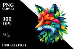 Abstract Vibrant Watercolor Fox, 20 oz Tumbler Product Image 2