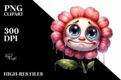 Funny Baby Face Flower PNG Product Image 3
