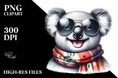 Detailed Scarf-Sunglasses Koala Clipart Product Image 3