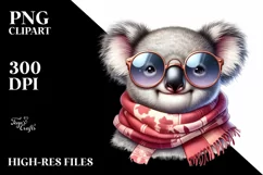 Detailed Scarf-Sunglasses Koala Clipart Product Image 1