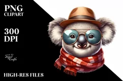 Detailed Scarf-Sunglasses Koala Clipart Product Image 3