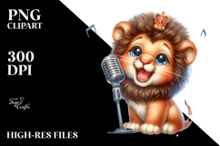 Cute Energetic Lion PNG Product Image 2