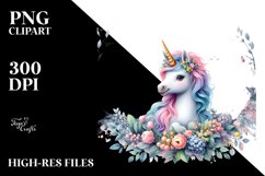 Baby Unicorn in Swedish Countryside PNG Product Image 1