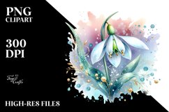 Watercolor Snowdrop | Clipart Product Image 1