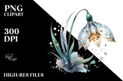 Watercolor Snowdrop | Clipart Product Image 1