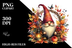 Vibrant Autumn Gnome PNG Product Image 1