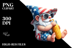 Digital Painting of Gnome in Beachwear, Transparent PNG Product Image 2
