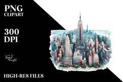 Watercolor Manhattan | Sublimation Clipart Product Image 1