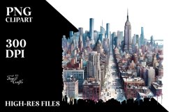 Watercolor Manhattan | Sublimation Clipart Product Image 3