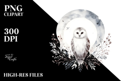 Simple Watercolor Owl, Transparent PNG Product Image 2