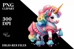 Baby Unicorn in Volta Dancer Outfit PNG Product Image 3