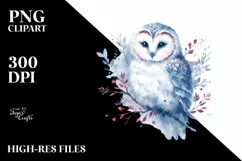 Simple Watercolor Owl, Transparent PNG Product Image 1