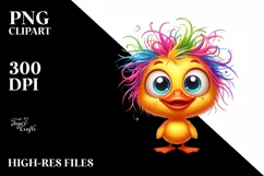 Colorful Crazy Baby Duck Cartoon Product Image 1