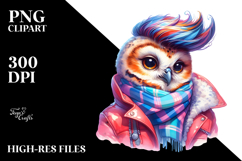 Posing Baby Owl, Contempt PNG Product Image 2