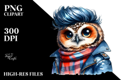 Posing Baby Owl, Contempt PNG Product Image 2