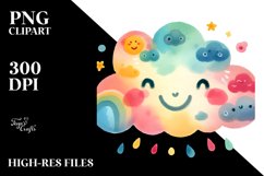 Colorful Whimsical Cloud PNG Product Image 2